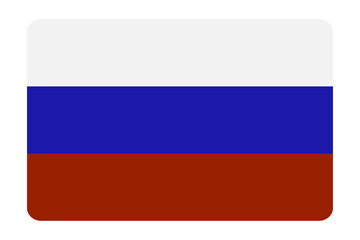 Fototapeta premium russia national flag horizontal tricolor with white blue red stripes isolated on clean background