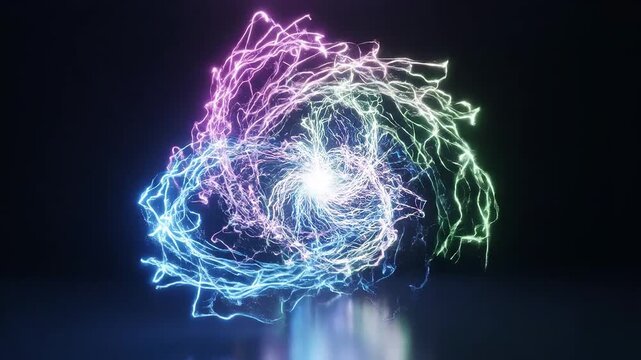 Colorful electric lightning patterns