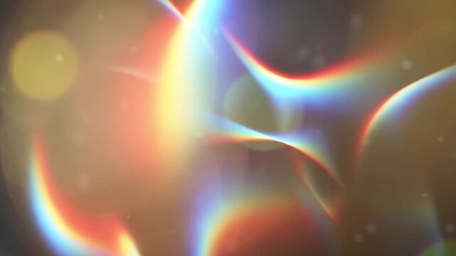 abstract light background for reflection for rainbow with flares animation 4k footage, light leaks animation for logos and celebration footage