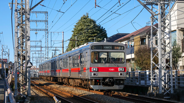 走る電車