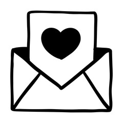 letter hand drawn icon