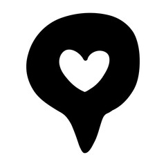 location hand drawn icon