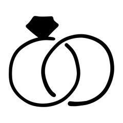 ring hand drawn icon
