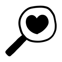 search hand drawn icon