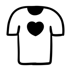 t shirt hand drawn icon