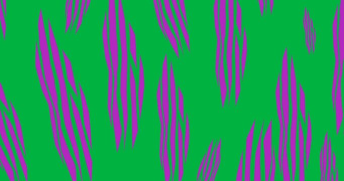 Digital animation of animal print design against black background