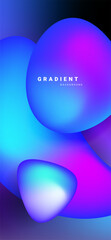 Vibrant liquid gradient background with smooth 3D blobs shape. 
