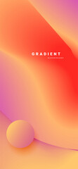  Vertical aesthetic holographic gradient background vector.