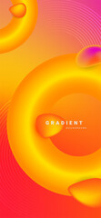 Vertical warm color gradient background with smooth 3D shapes