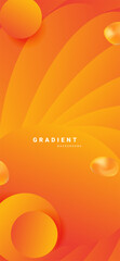 Smooth orange and yellow gradient abstract background with wavy curves and circular shapes.
