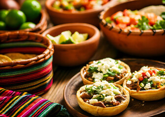 Mexican Tostadas with Fresh Toppings for Restaurant Branding and Food Marketing