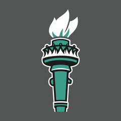 Obraz premium Stylized Liberty Torch Icon