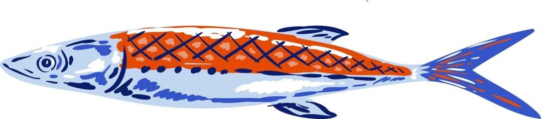 colorful sardines element object.