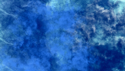 Blue Watercolor Abstract Cloudy Texture Background