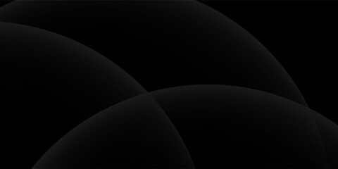 Dark black background abstract 3D geometric with wave effect decoration. Vector illustration