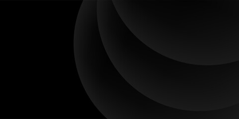 Dark black background abstract 3D geometric with wave effect decoration. Vector illustration