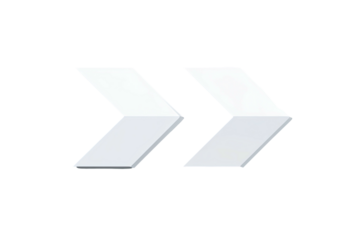 Double chevron symbol pointing right, simple and stark