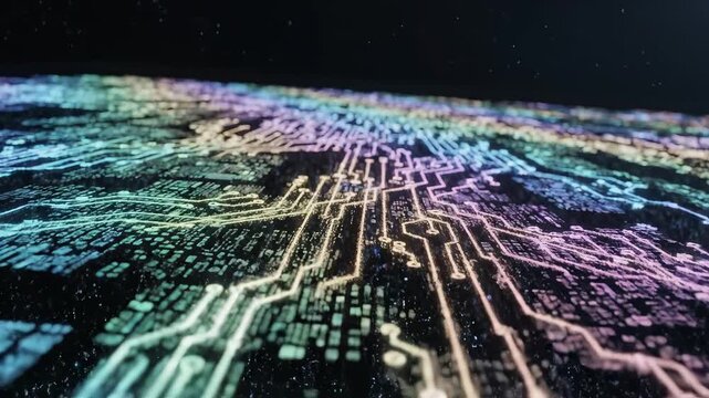 Colorful particle explosion