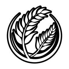  Glyph Style Wheat Logos 
