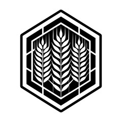  Glyph Style Wheat Logos 
