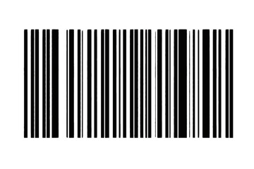 Sleek barcode with a modern vertical lines pattern, perfect for adding a touch of contemporary style to designs.