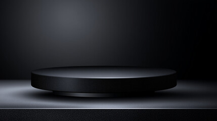 Minimal black background with seamless solid dark surface, clean and elegant composition, uniform lighting, abstract minimalist concept, ideal for advertising, presentations and ov