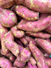 Closeup shot of Sweet potato or sweetpotato