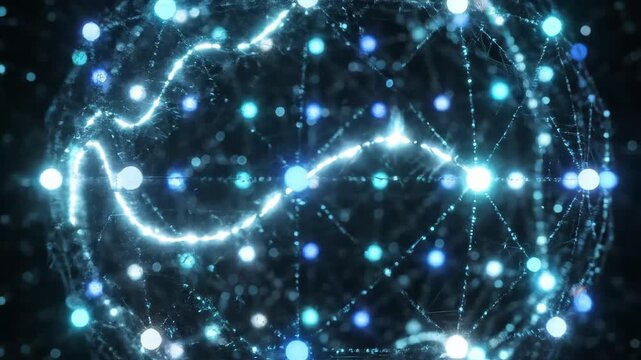 Abstract digital network sphere