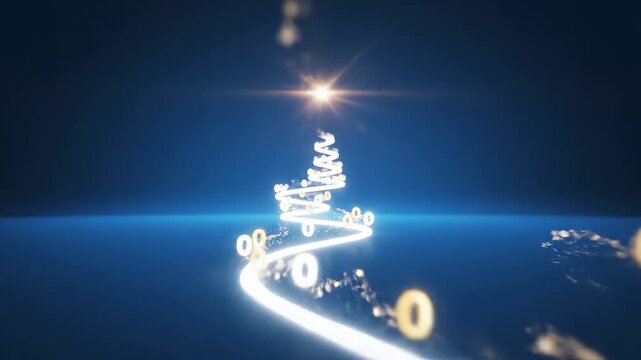 Floating glowing orbs in blue space