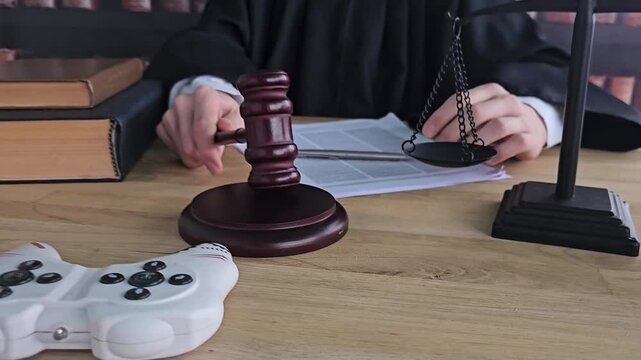Gamer faces judge after controversy over video game behavior in court setting in 2023