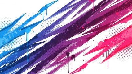 Vibrant abstract brush strokes in pink, purple, and blue hues