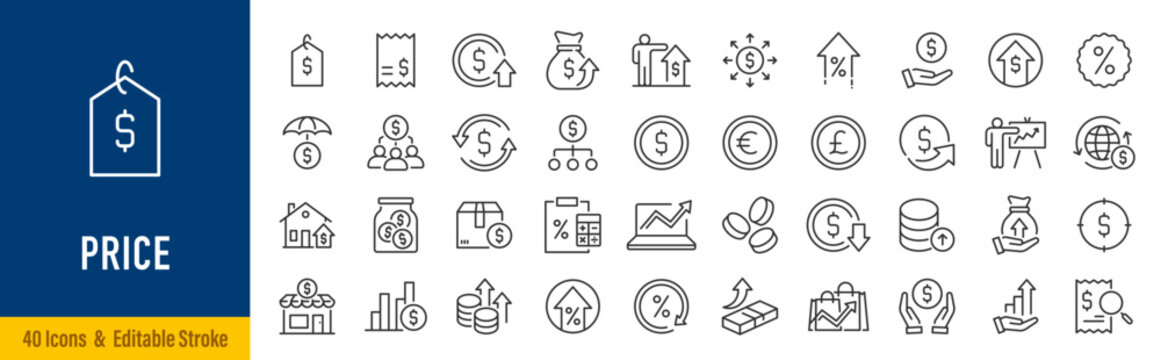 WebDiscount web icons in line style. Sale, cupon, shopping, shop, mega sale, outlet, collection. Editable stroke. Vector illustration.