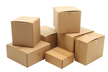 Stack of various sized cardboard boxes