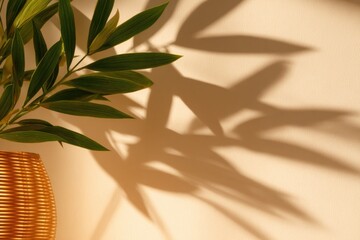 Elegant shadows cast by lush leaves create serene ambiance on wa