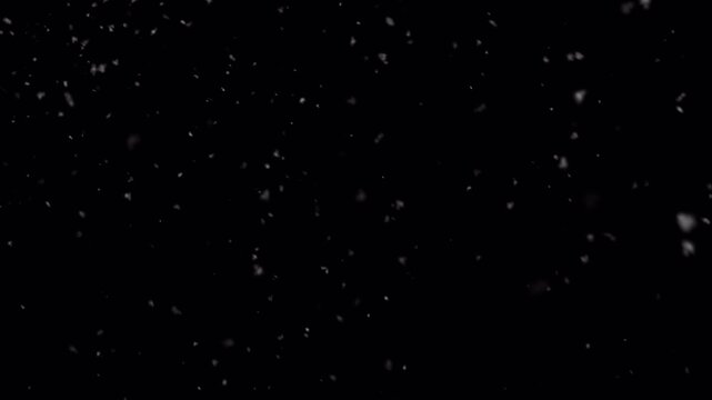 4K Realistic Winter Snowfall Overlay with Alpha Channel Transparent Background | 4K Gentle Falling Snowflakes Animation 4K Loop on Transparent Alpha Channel | 4K Magical Christmas Snowflake Particles