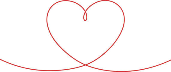 Minimalist digital greeting card featuring a simple continuous line drawing of a heart shape celebrating the joyous occasion of valentine's day