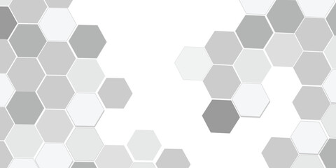 A subtle hexagon pattern background featuring interconnected geometric shapes in soft gray and white tones. Minimal white abstract 3D wall texture with embossed hexagonal design.ideal for bright poste