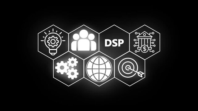 DSP - Demand Side Platform business, Technology, Internet and network concept.