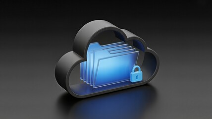 Secure cloud storage with protected files and lock