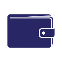 Blue Wallet Icon Vector Illustration