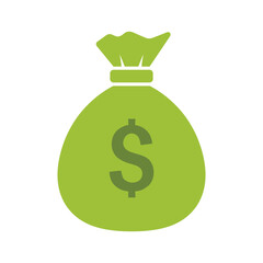 Green Money Bag Icon
