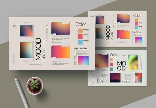 Minimal Mood Board Design Template Layout