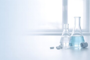 Medical science background with DNA structure, stethoscope and laboratory research elements