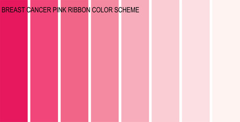 Breast cancer pink ribbon color scheme palette