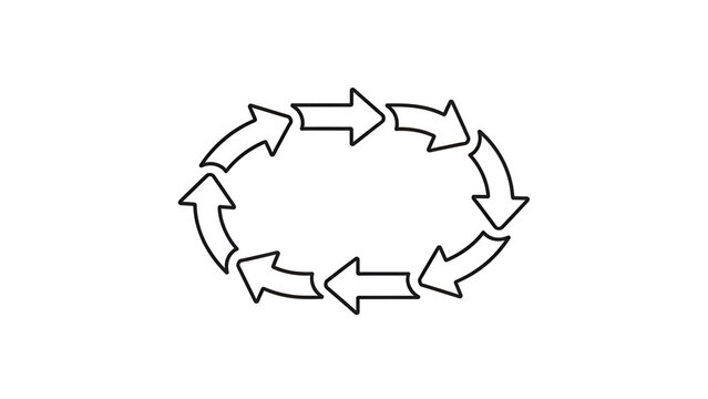 Circular Arrows Indicating Cycle Process.