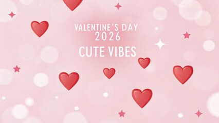 Valentine&rsquo;s Day 2026 Valentine's Day design featuring hearts and stars with a playful, cute vibe.