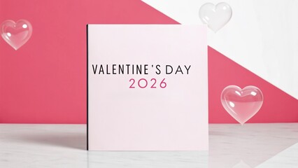 Valentine&rsquo;s Day 2026 Valentine's Day 2026 themed design featuring hearts and a pastel color palette.