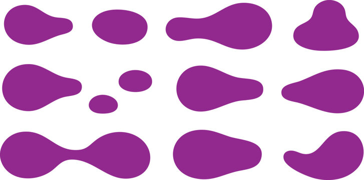 Purple blobs on white background