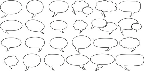 speech bubbles set for comics or conversations © MD. IDRICH