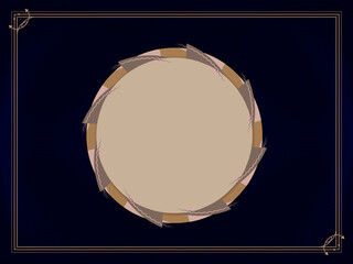 gold empty frame of certificate for your text